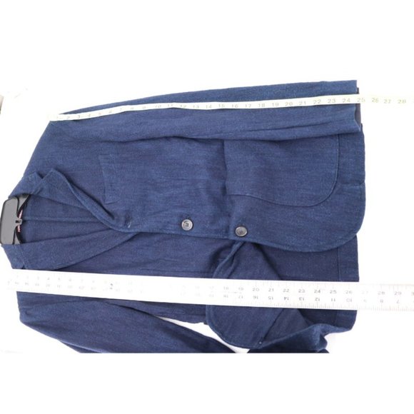 Apolis Global Citizen sport coat mens sz P three button indigo wool blend blazer - Picture 7 of 15